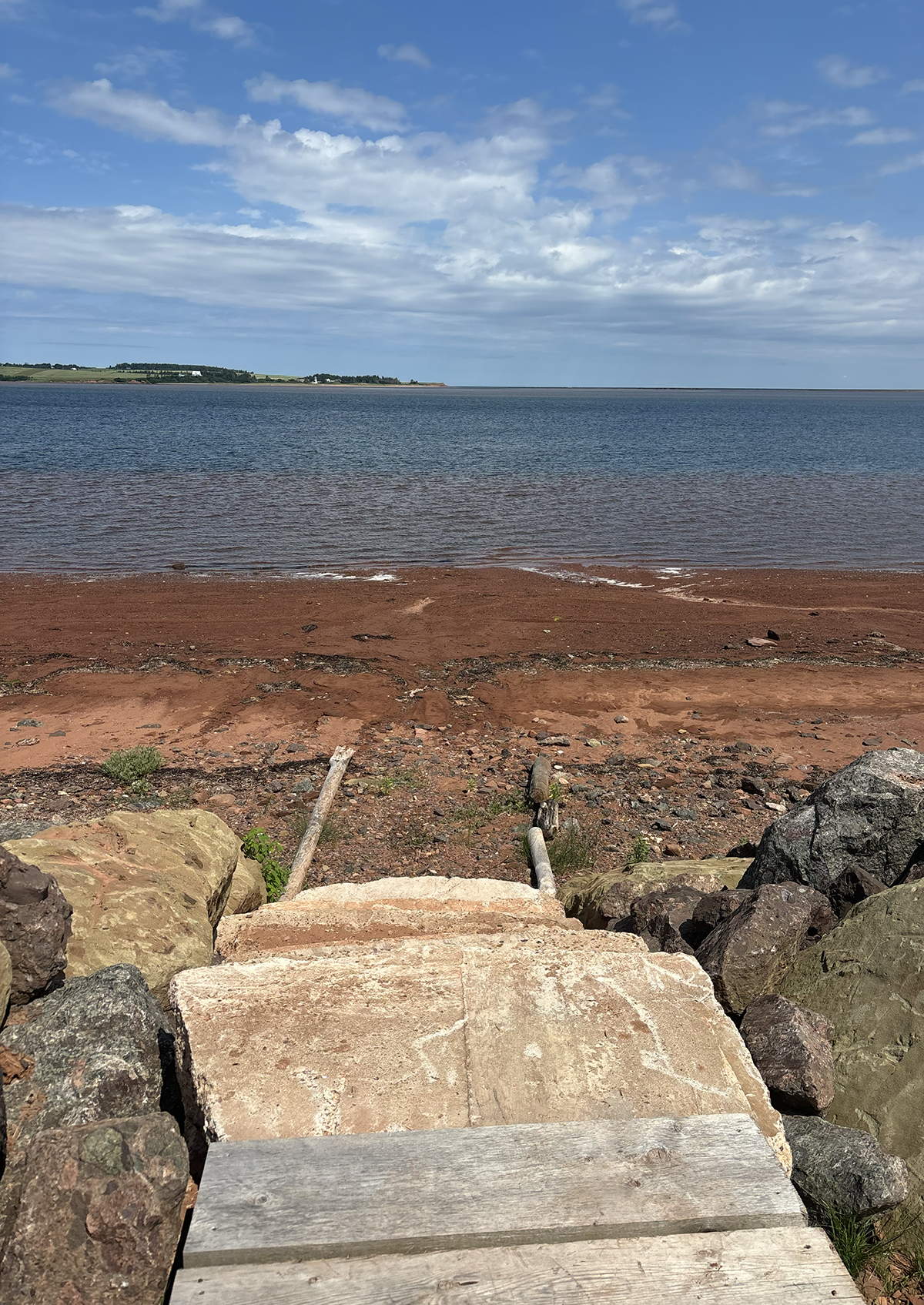 The beach with PEI's famous red sand is literally steps away from your bedroom.